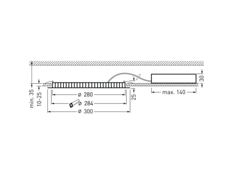 Trilux 7571040 AviellaC09OA#7571040 LED-indbygningslys LED (RGB) uden 30 W Hvid