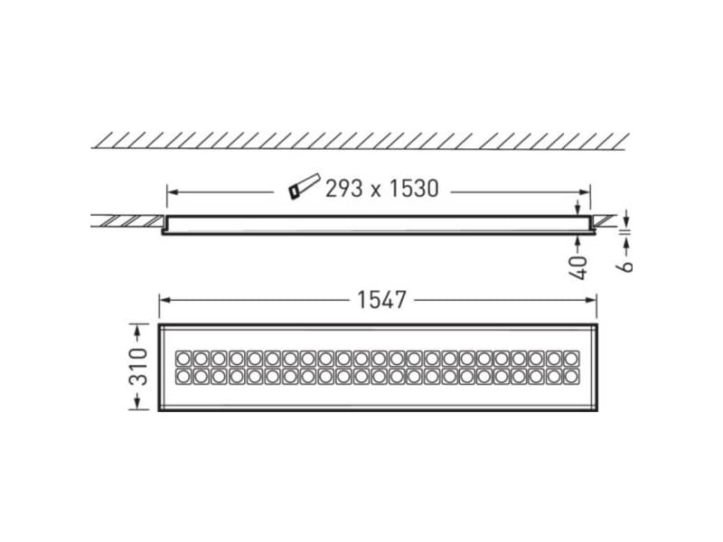 Trilux 7623140 Creavo M59 #7623140 LED taklampa LED (RGB) 32 W Vit
