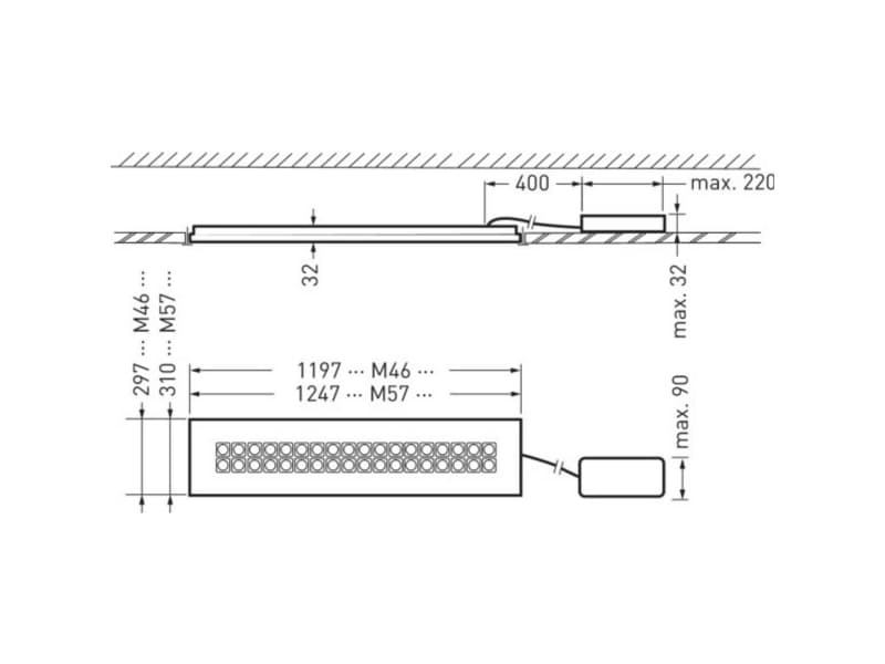 Trilux 7635051 Creavo M46- #7635051 LED taklampa LED (RGB) 25 W Vit