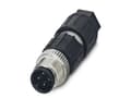 Miniatyrbilde 1 av 2: Phoenix Contact 1641691, M12, Sort, Rustfritt stål, Zink, Nickel, IP67, 125 V