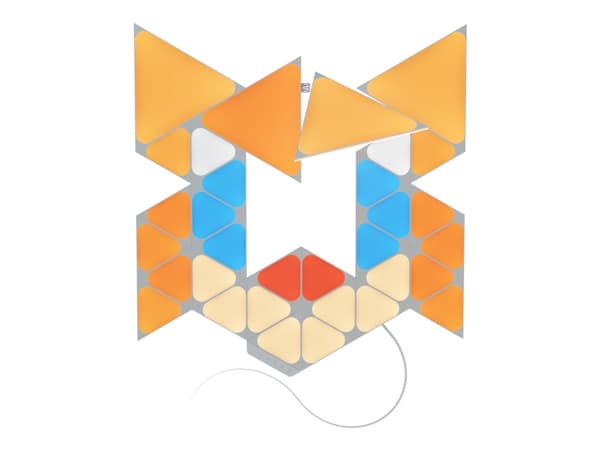 Nanoleaf Shapes Starter Kit (Sonic Limited Edition) - Trådlös belysningsuppsättning - LED x 32 - klass G - RGBW-lampa - 1200-6500 K - triangel