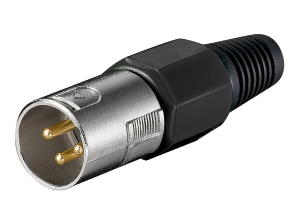 goobay - Audio-kontakt - XLR3 kontakt - skärmad - svart