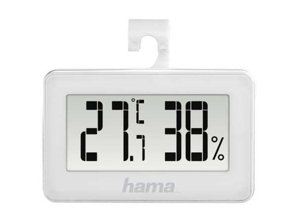Hama 00186363, Vit, Inomhushygrometer, Inomhustermometer, 20 - 95%, -10 - 50 ° C, F, °C, Batteri