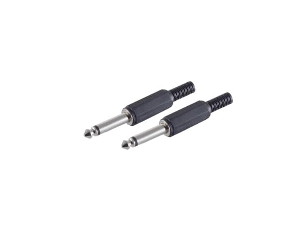 shiverpeaks BS50500-2, 6.3 mm, Svart, Hankoppling, Rak, 2 styck