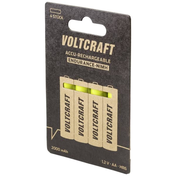 VOLTCRAFT Endurance Laddbart batteri AA (R6) NiMH 2000 mAh 1.2 V 4 st