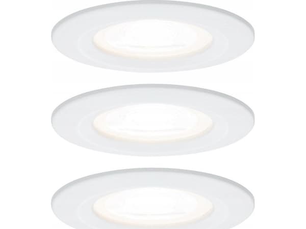 Paulmann Oprawa wbudowana Nova LED IP44 3x6,5W 2700K 230V GU10 51mm Biały Mat/Aluminium