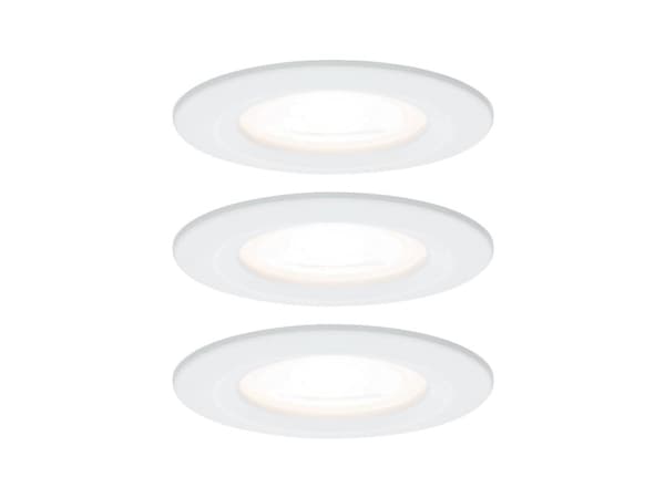 Paulmann Oprawa wbudowana Nova LED IP44 3x6,5W 2700K 230V GU10 51mm Biały Mat/Aluminium