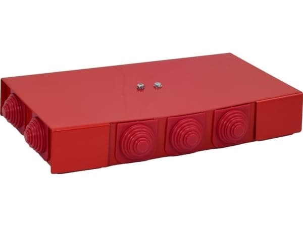 Palosuojakotelo PIP-2AN R2x3x4 suorakaiteen muotoinen, E90, jakotukki, mitat 88x30x166mm, punainen 84622646