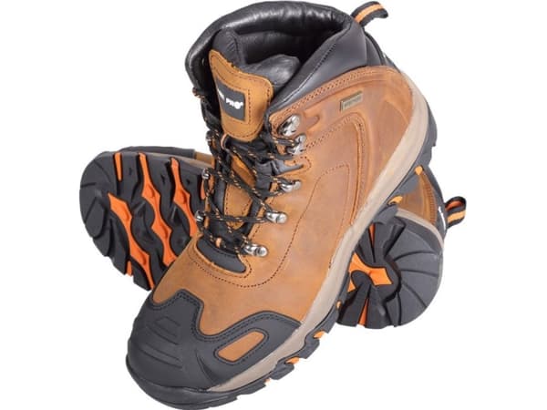 Lahti Pro fotlösa Crazy Horse-stövlar brun 43 (L3011543)