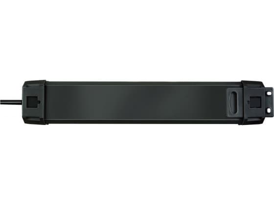 Brennenstuhl Premium-Line, power distribution unit, 6 sockets, 3.0m, black, 2x USB, with switch and surge protection (1951164603)