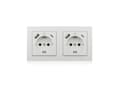 Miniatyrbilde 5 av 5: ICY BOX stikkontakt sett med 2 innfelt med 1xUSB-A og 1xUSB-C tilkobling hver