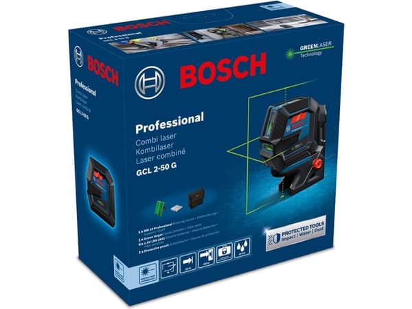 Bosch Professional GCL 2-50 G - Tverrlinje-lasernivå