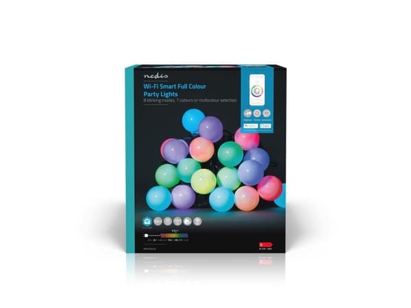 Nedis SmartLife - Stringlys - LED - 2 LEDs/m - 5.62 W - klasse G - RGB-lys - svart