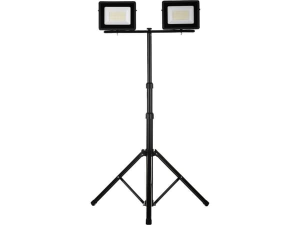 LED-projektor på stativ svart 2x50W 2x4000lm IP65 6400K SL-S05
