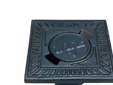 Stophan lock fyrkantigt 185x185mm - Isiflo 350 flytande lock. duktilt stbj. svart