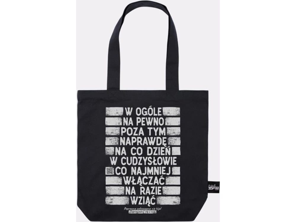 Black Parszywa cotton bag 10