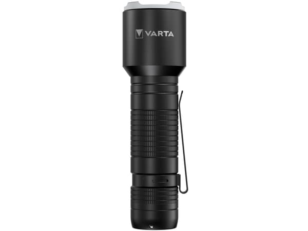 Varta F30 Pro, Käsikokoinen taskulamppu, Musta, Alumiini, Polykarbonaatti (PC), Kumi, Silikoni, Painikkeet, 1 m, LED