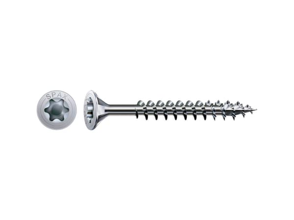 SPAX 1191010500703, Skruv, Metall, Zink, Trä, Platt huvud, Torx, Metallisk
