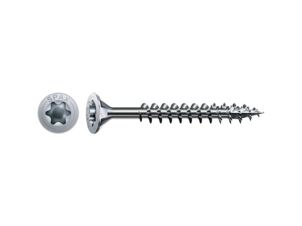 SPAX 1191010500703, Skruv, Metall, Zink, Trä, Platt huvud, Torx, Metallisk