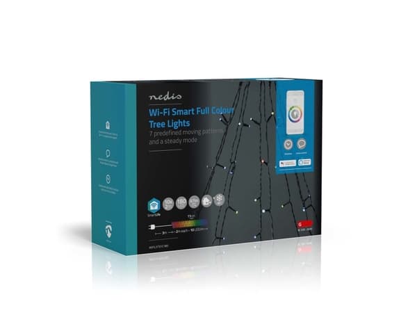 Nedis SmartLife - Stringlys - LED - 6 LEDs/m - 5.7 W - klasse G - RGB-lys - tre - svart - for P/N: PEBX01OG, PESTD01OG