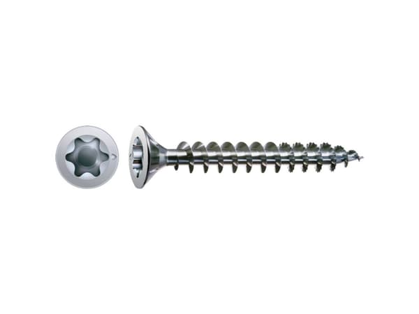 SPAX 1191010300123, Skruv, Zink, Trä, Platt huvud, Torx, Blå