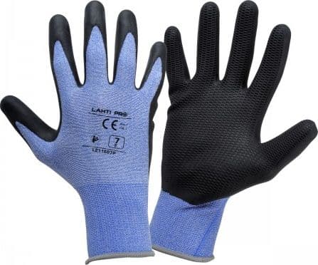 Lahti Pro Latex Gloves Black and Blue 9 (L211609K)