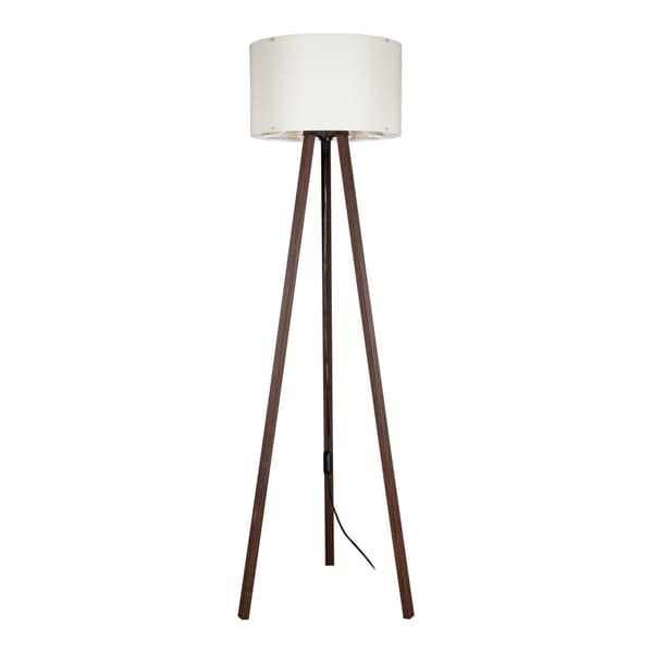 Golvlampa Keynes 136 cm valnötsfärg creme [lux.pro]