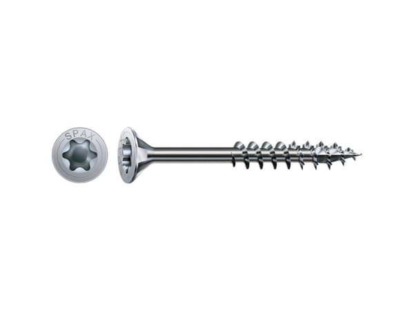 SPAX 0191010500703, Skru, Metall, Zink, Tre, Flathode, Torx, Metallisk