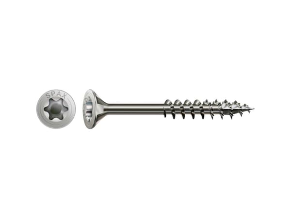 SPAX 197000500803 Sänksänkta skruvar 5 mm 80 mm T-profil 88091 Rostfritt stål A2 100 st