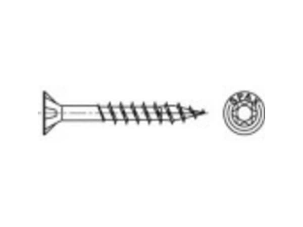 SPAX 197000500803 Sänksänkta skruvar 5 mm 80 mm T-profil 88091 Rostfritt stål A2 100 st
