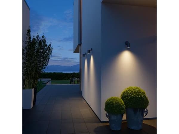 STEINEL Spot ONE, Utendørs veggbelysning, Sort, Aluminium, Plast, IP44, II, IK02