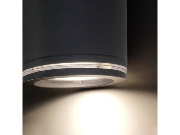 STEINEL Spot ONE, Utendørs veggbelysning, Sort, Aluminium, Plast, IP44, II, IK02