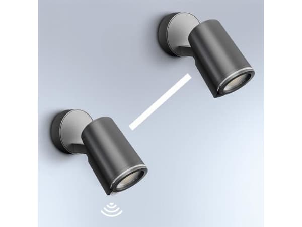STEINEL Spot ONE, Utendørs veggbelysning, Sort, Aluminium, Plast, IP44, II, IK02