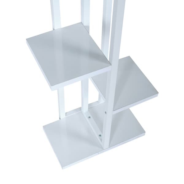 Växtställ Somero piedestal 150x34x21 cm vit [en.casa]