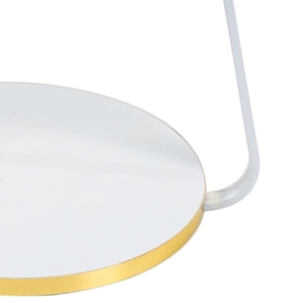 Sidobord Sipoo 74x46x37 cm vit guld [en.casa]