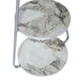 Miniatyrbild 5 av 5: Sidobord Sipoo 74x46x37 cm marmormönster vit silver [en.casa]