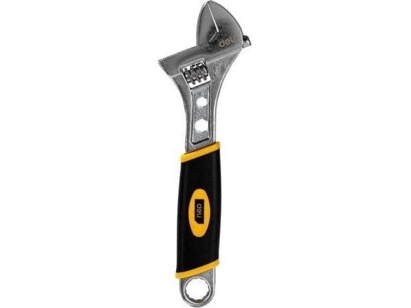 Adjustable Wrench with Plastic Handler Deli Tools EDL30108, 8&quot; (silver)