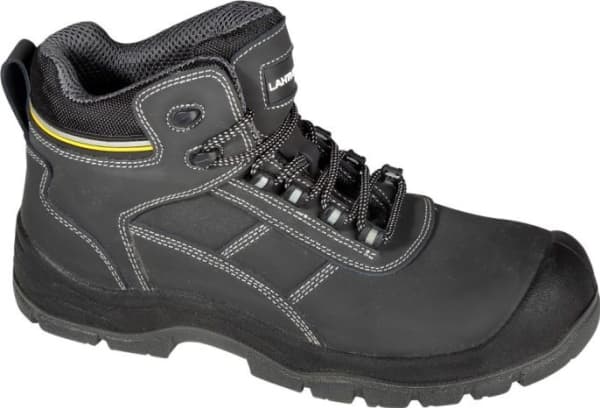 Lahti Pro fotboja i nubuck, svart och gul, storlek 42 (L3011342)