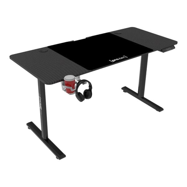 Höj och sänkbart skrivbord Hayward 140x60x72/117cm svart [pro.tec]