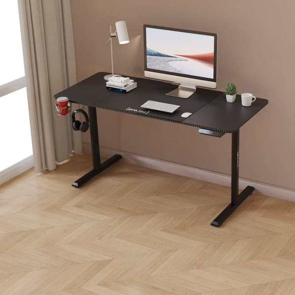 Höj och sänkbart skrivbord Hayward 140x60x72/117cm svart [pro.tec]
