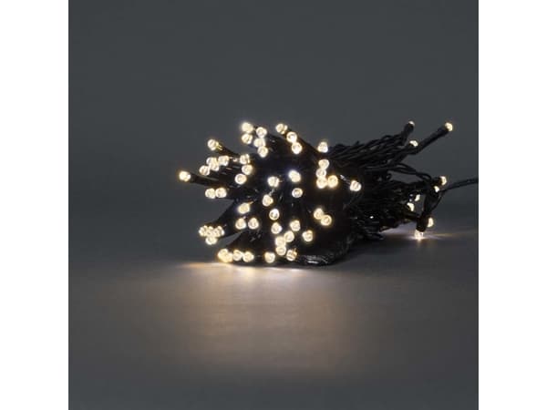 Nedis WIFILX01W50, Kjede, Hvit, IP65, Sort, 50 ampuller, LED