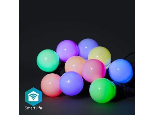 Nedis SmartLife - Stringlys - LED - 1 LED/m - 3.08 W - klasse G - RGB-lys - svart