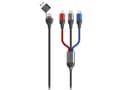 Miniatyrbild 2 av 2: 2GO 797361, 1,2 m, USB A/USB C, USB C/Micro-USB B/Lightning, Svart, Blå, Grå, Röd