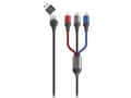 Miniatyrbild 1 av 2: 2GO 797361, 1,2 m, USB A/USB C, USB C/Micro-USB B/Lightning, Svart, Blå, Grå, Röd