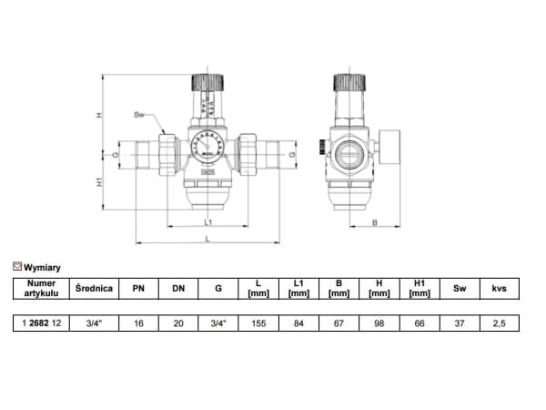Herz membran tryckregulator 3/4" (1268212)