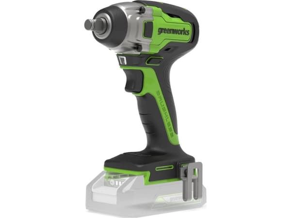 Greenworks GD24IW400, Slagtrekker, Pistolhåndtak, 1/2", Sort, Grønn, 2800 RPM, 400 Nm