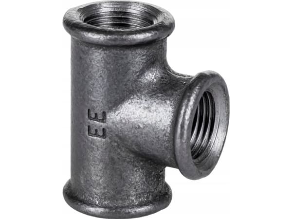 Støperi Zawiercie TEE FIG. 25 1 1 / 4x1 1 / 2x1 1/4" SVART - 5907791605443