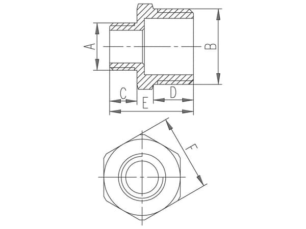Ferro Chrome plated nipple 3/4x1/2 "N10C