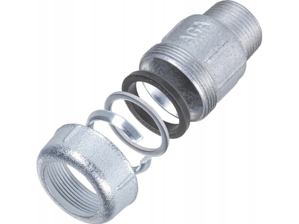 AGAflex-mutteri ja vähennysnippa 1 1/4 X 1/2 Sinkki