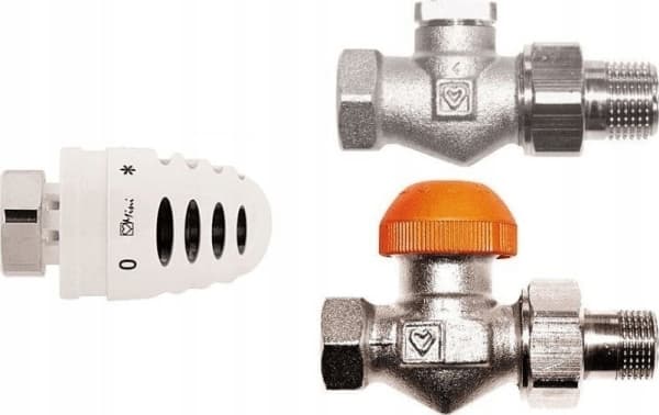 Herz rak radiatoranslutningspaket 1/2 huvud tillopp + returventilHERZ